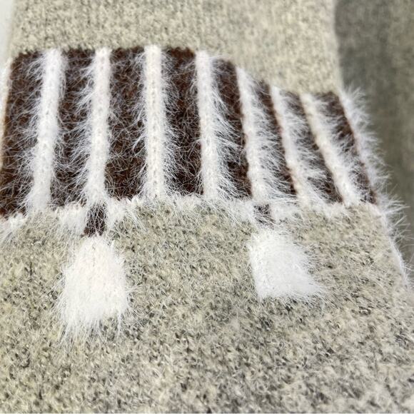 Absolutely Creative Worldwide Fair Isle Sweater Small Mohair Wool Crewneck - Picture 6 of 9